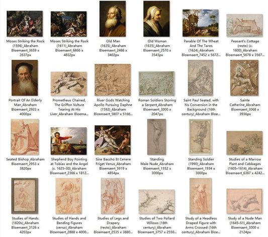 72 Painting Images by Abraham Bloemaert (Dutch, 1564-1651) - Gandhanra-ART