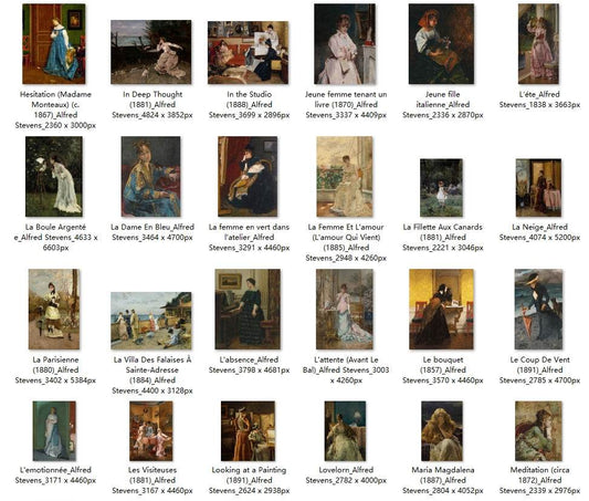 82 Painting Images by Alfred Stevens (Belgian, 1817 - 1875) - Gandhanra-ART