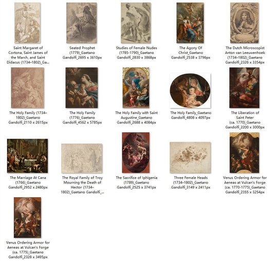 36 Painting Images by Gaetano Gandolfi (Italian, 1734-1802) - Gandhanra-ART