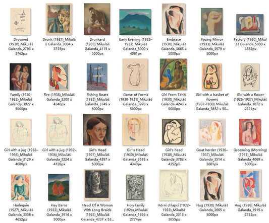 181 Painting Images by Mikuláš Galanda (Slovak, 1895 – 1938) - Gandhanra-ART