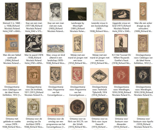 90 Painting Images by Richard Nicolaüs Roland Holst (Dutch, 1868 - 1938) - Gandhanra-ART