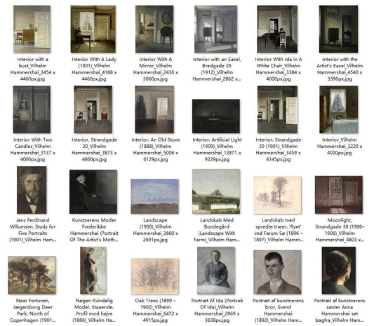 75 Painting Images by Vilhelm Hammershøi (Danish, 1864 - 1916) - Gandhanra-ART