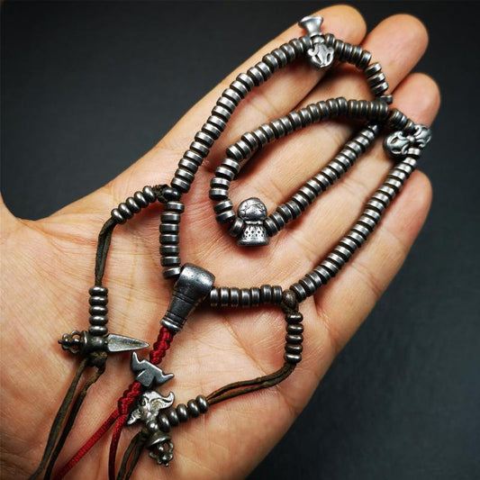 0.2" Cold Iron Mala,15" - Gandhanra-ART