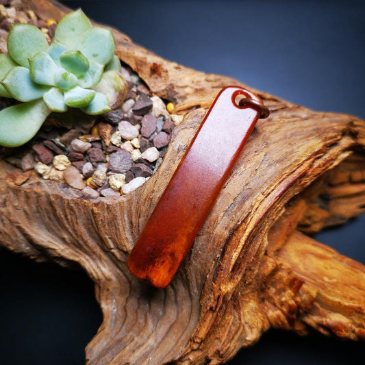 Amulet,Yak Bone,Sutra Pendant 2.2"×0.51" Gandhanra-ART