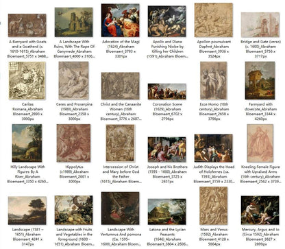 72 Painting Images by Abraham Bloemaert (Dutch, 1564-1651) - Gandhanra-ART