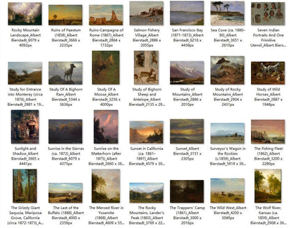 99 Painting Images by Albert Bierstadt (American, 1830-1902) - Gandhanra-ART