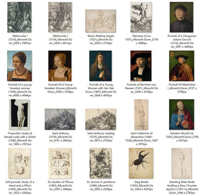 60 Painting Images by Albrecht Dürer (German, 1471-1528) - Gandhanra-ART