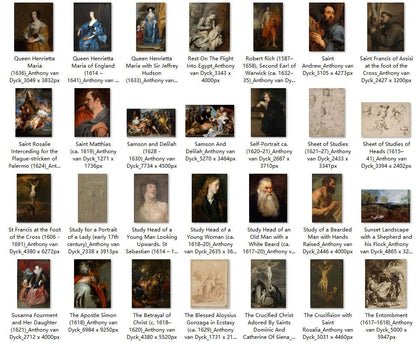 132 Painting Images by Anthony van Dyck (Flemish, 1599-1641) - Gandhanra-ART