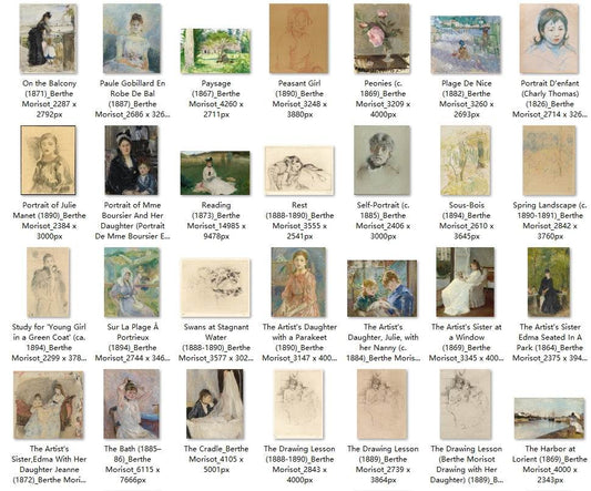74 Painting Images by Berthe Morisot (French, 1841-1895) - Gandhanra-ART