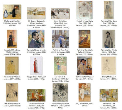 40 Painting Images by Carl Larsson (Swedish, 1853-1919) - Gandhanra-ART