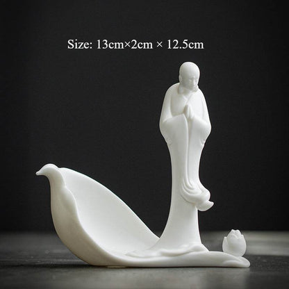 White Porcelain Buddha Statue - Gandhanra-ART