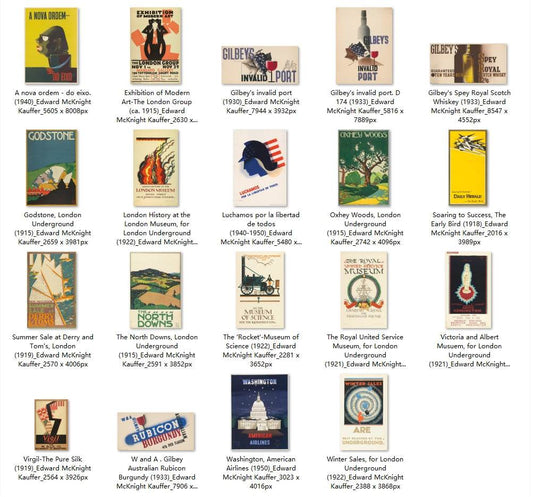 19 Painting Images by Edward McKnight Kauffer (American, 1890-1954) - Gandhanra-ART