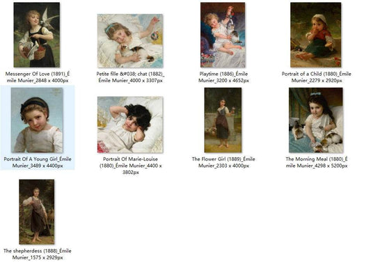 25 Painting Images by Émile Munier (French, 1840-1895) - Gandhanra-ART