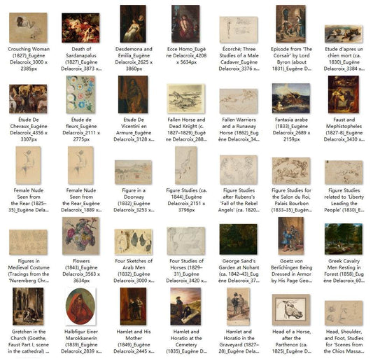 227 Painting Images by Eugène Delacroix (French, 1798-1863) - Gandhanra-ART