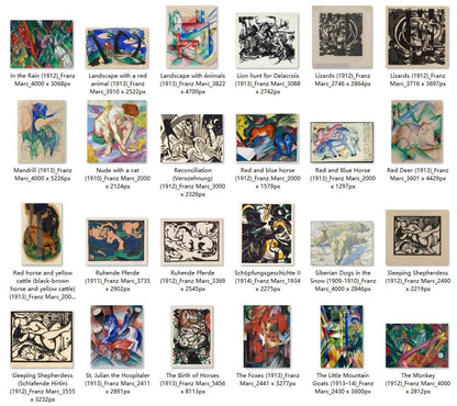 68 Painting Images by Franz Marc (German, 1880-1916) - Gandhanra-ART