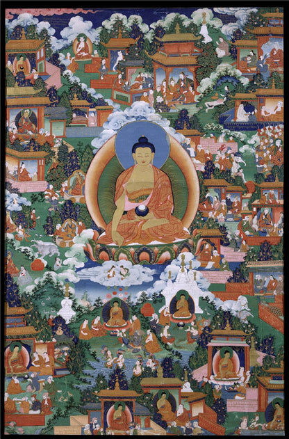 Shakyamuni Pure Land Thangka - Gandhanra-ART