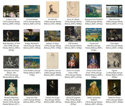 64 Painting Images by George Wesley Bellows (American, 1882 – 1925) - Gandhanra-ART
