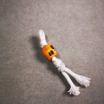 Yak Bone Carved Skull Prayer Bead Pendant,Bead Counter Clip Amulet for Mala - Gandhanra-ART