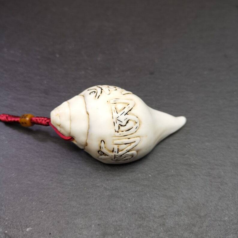 White Conch Shankha 3.31"×1.69" Gandhanra-ART