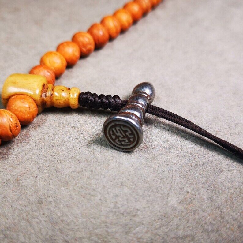 Amulet,Stupa Stamp Pendant for Mala,Bag Hanging,Prayer Bead,1.0" × 0.3" Gandhanra-ART