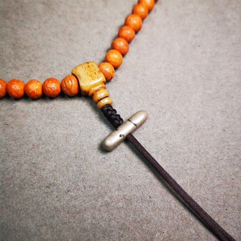 Amulet,Vajra Pendant for Mala,Bag Hanging,0.9" × 0.24" Gandhanra-ART