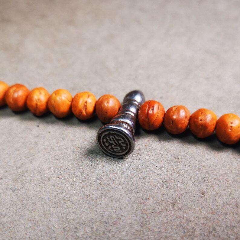 Amulet,Stupa Stamp Pendant for Mala,Bag Hanging,Prayer Bead,1.0" × 0.3" Gandhanra-ART