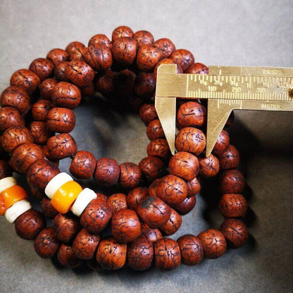 Old 108 Bodhi Beads Mala,13mm Prayer Beads for Meditation - Gandhanra-ART
