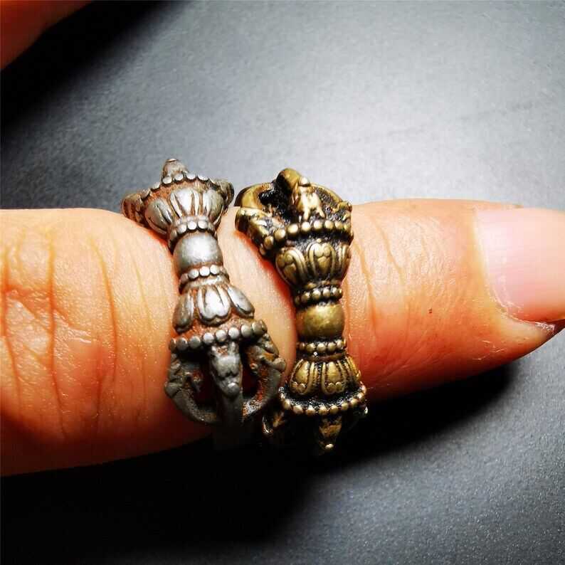 Vajra Ring,Buddhist Protection Jewelry 2.16" Gandhanra-ART
