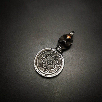 Gandhanra Handmade Tibetan Buddhist Amulet,Skull Sitavana and Flame Pendant - Gandhanra-ART