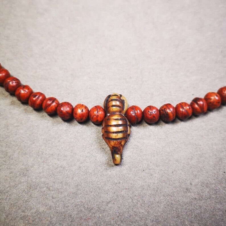 Yak Bone Carved Mala Spacer Bead,1.22"×0.43" Gandhanra-ART