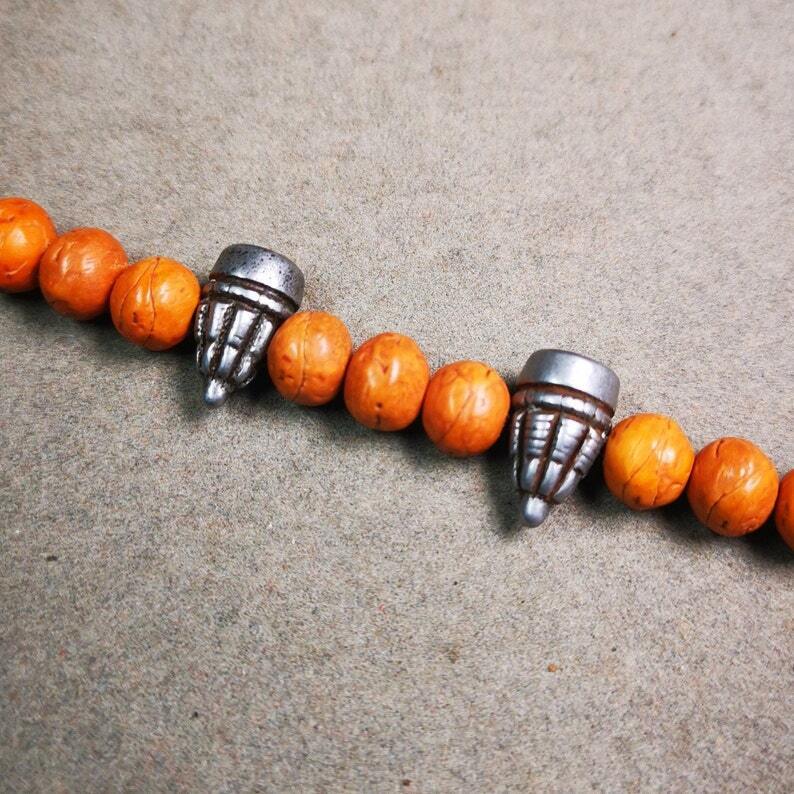 Amulet,Stupa Bead Pendant for Mala,Bag Hanging,Prayer Bead,0.6" × 0.3" Gandhanra-ART