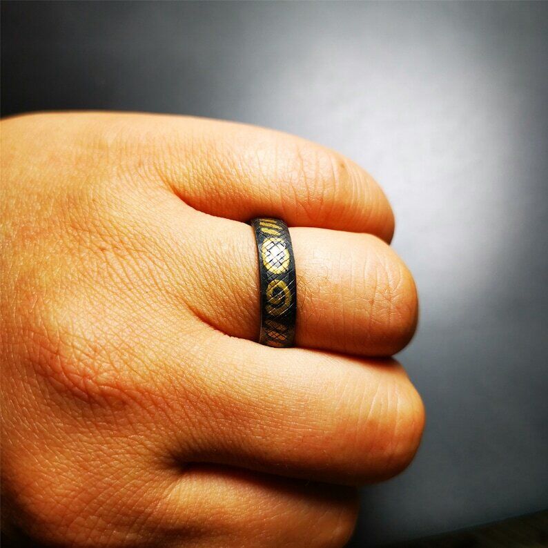Handcrafted Tibetan Ring 2.71" Gandhanra-ART