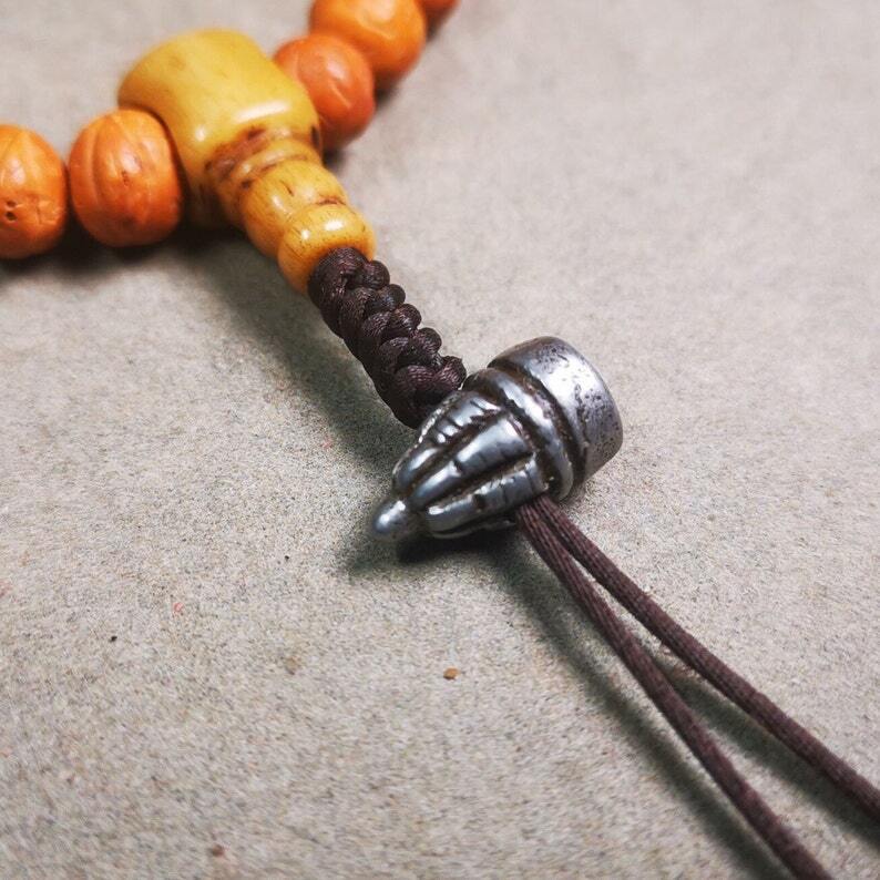 Amulet,Stupa Bead Pendant for Mala,Bag Hanging,Prayer Bead,0.6" × 0.3" Gandhanra-ART
