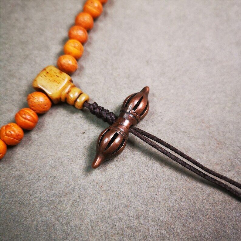 Amulet,Vajra Pendant for Mala,Bag Hanging,1.46"× 0.4" Gandhanra-ART