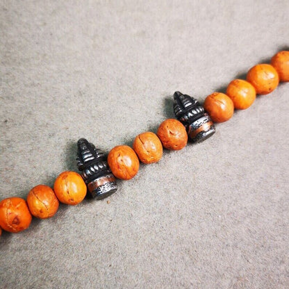 Amulet,Stupa Bead Pendant for Mala,Bag Hanging,Prayer Bead,0.6" × 0.3" Gandhanra-ART
