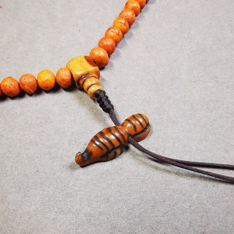 Yak Bone Carved Mala Spacer Bead,1.22"×0.43" Gandhanra-ART
