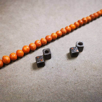 Mala Spacer Bead,Cold Iron Dice Marker Beads for Prayer Beads Necklace - Gandhanra-ART