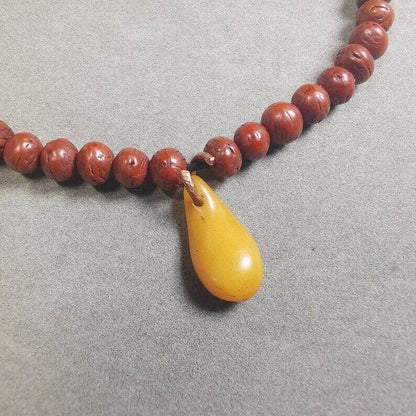 Yak Bone Bead Counter Pendant,Mani Jewel Amulet for Mala - Gandhanra-ART