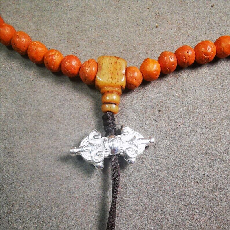 Amulet,Vajra Pendant for Mala,Bag Hanging,1.18"×0.63" Gandhanra-ART