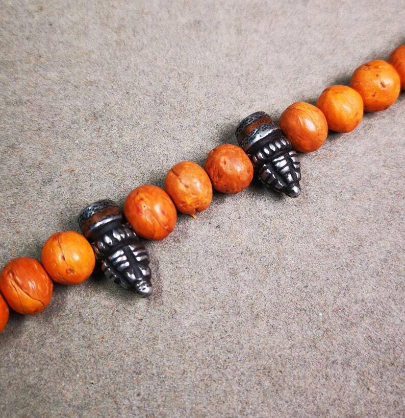 Amulet,Stupa Bead Pendant for Mala,Bag Hanging,Prayer Bead,0.6" × 0.3" Gandhanra-ART