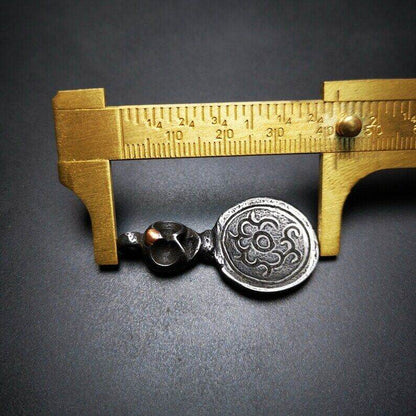 Gandhanra Handmade Tibetan Buddhist Amulet,Skull Sitavana and Flame Pendant - Gandhanra-ART
