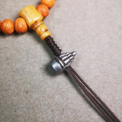 Amulet,Stupa Bead Pendant for Mala,Bag Hanging,Prayer Bead,0.6" × 0.3" Gandhanra-ART