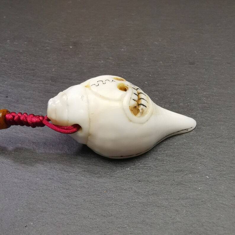 White Conch Shankha 2.36"×1.18" Gandhanra-ART