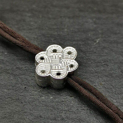 Mala Bead Pendant,Sterling Silver Lucky Knot Bead,Endless Knot - Gandhanra-ART