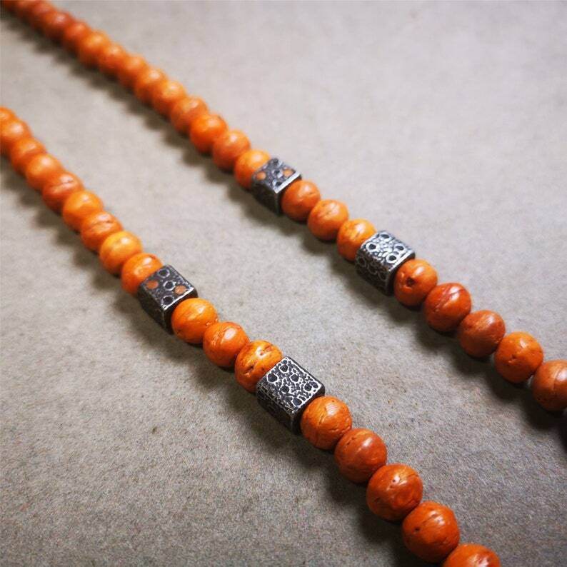 Mala Spacer Bead,Cold Iron Dice Marker Beads for Prayer Beads Necklace - Gandhanra-ART