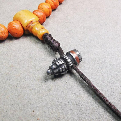 Amulet,Stupa Bead Pendant for Mala,Bag Hanging,Prayer Bead,0.6" × 0.3" Gandhanra-ART