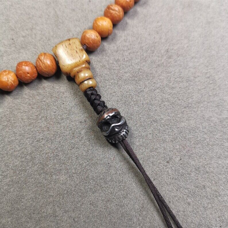 Mala Spacer Bead,Skull Citipati Marker Bead 0.43"×0.4" Gandhanra-ART