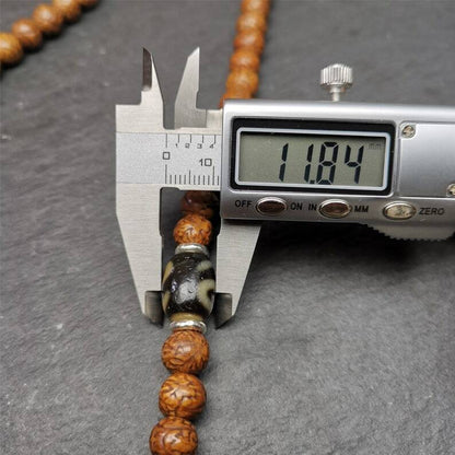 108 Dragon Eyes Bodhi Prayer Beads 0.35" Gandhanra-ART