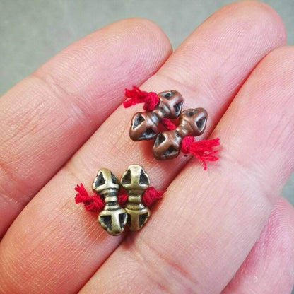 Amulet Pendant,Mini Vajra and Dorje Bell, Mala Accessories - Gandhanra-ART