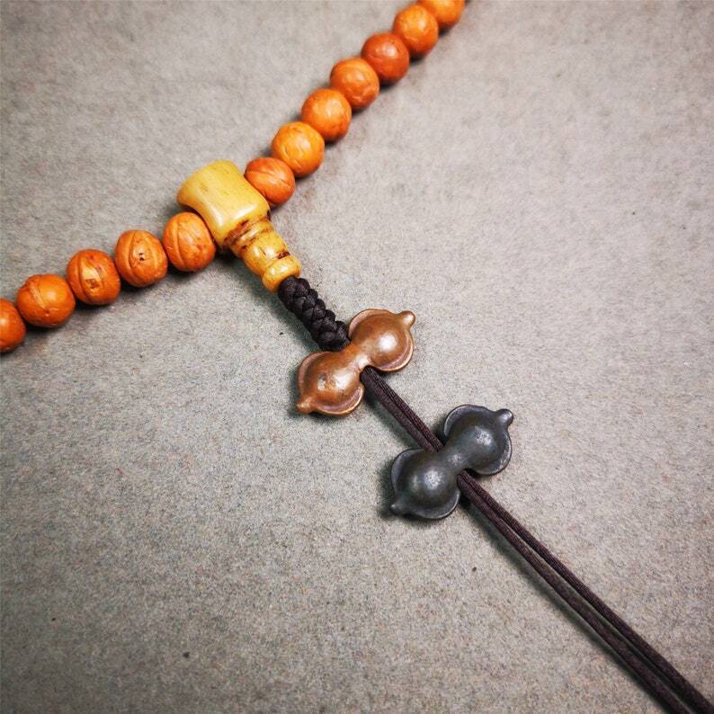 Amulet,Vajra Pendant for Mala,Bag Hanging,Prayer Bead,0.87" × 0.4" Gandhanra-ART